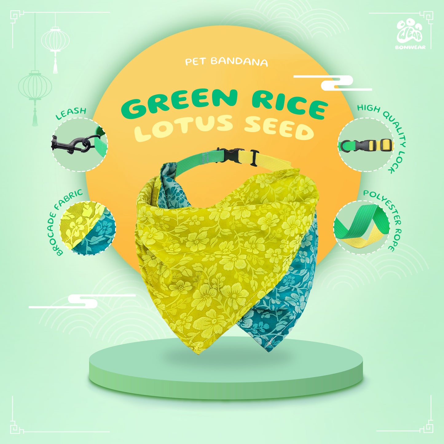 BANDANA GREEN RICE LOTUS SEED (CỐM HẠT SEN)