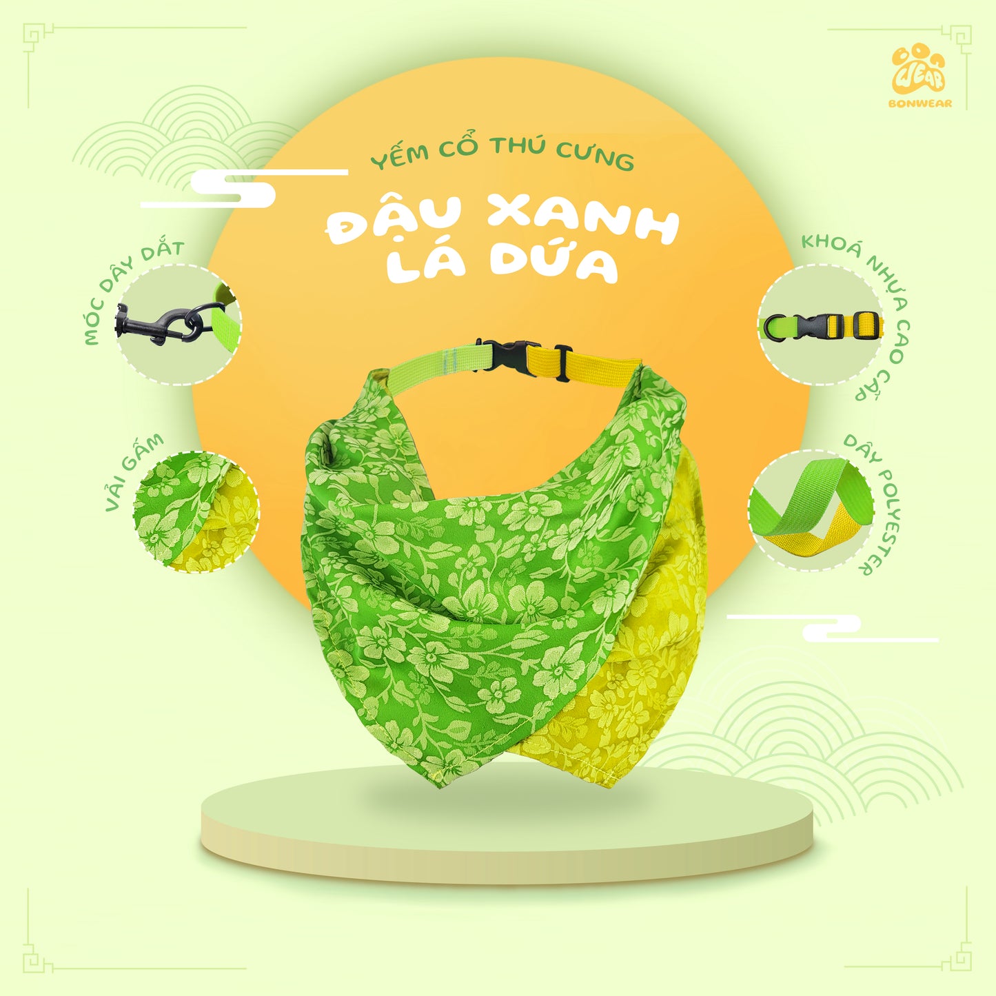 BANDANA BEAN PANDAN (ĐẬU XANH LÁ DỨA)