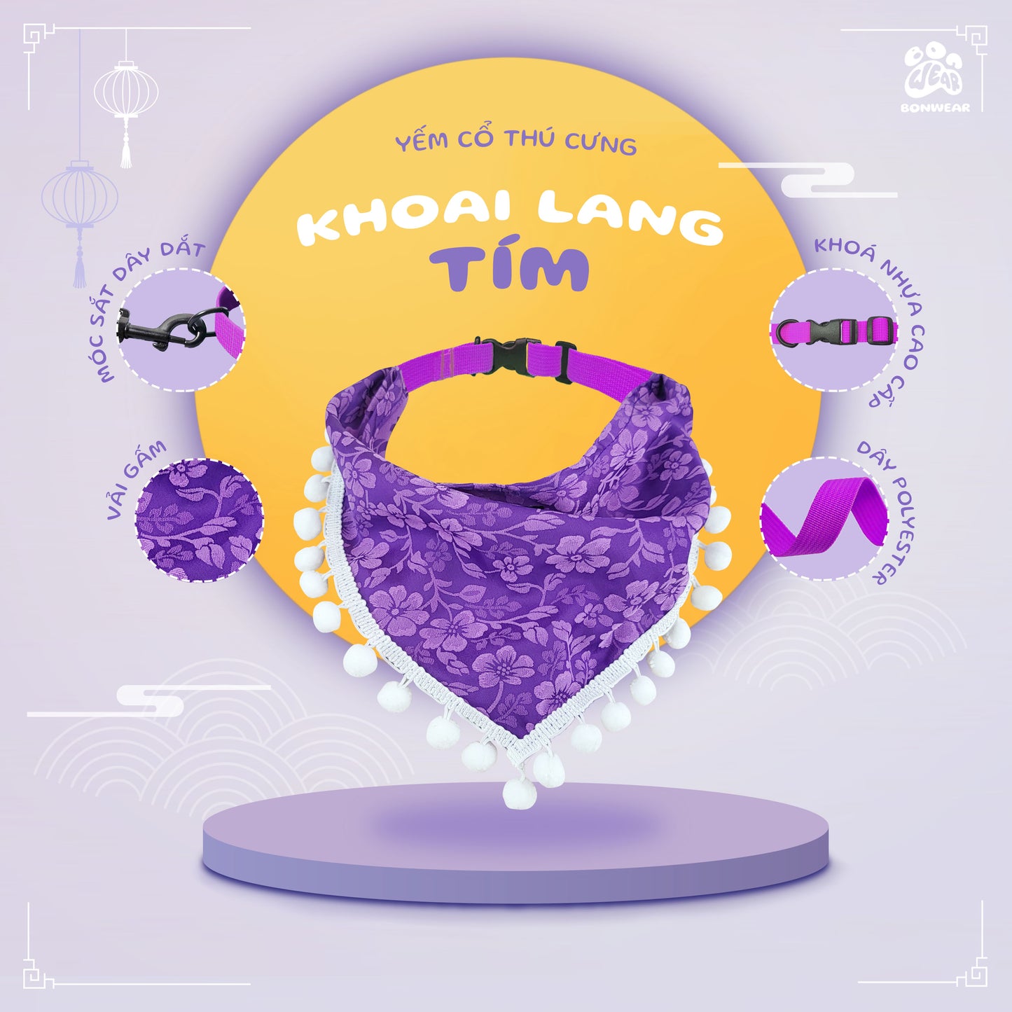 BANDANA PURPLE SWEET POPTATO (KHOAILANGTIM)