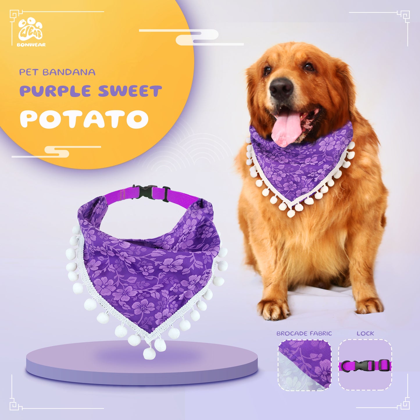 BANDANA PURPLE SWEET POPTATO (KHOAILANGTIM)